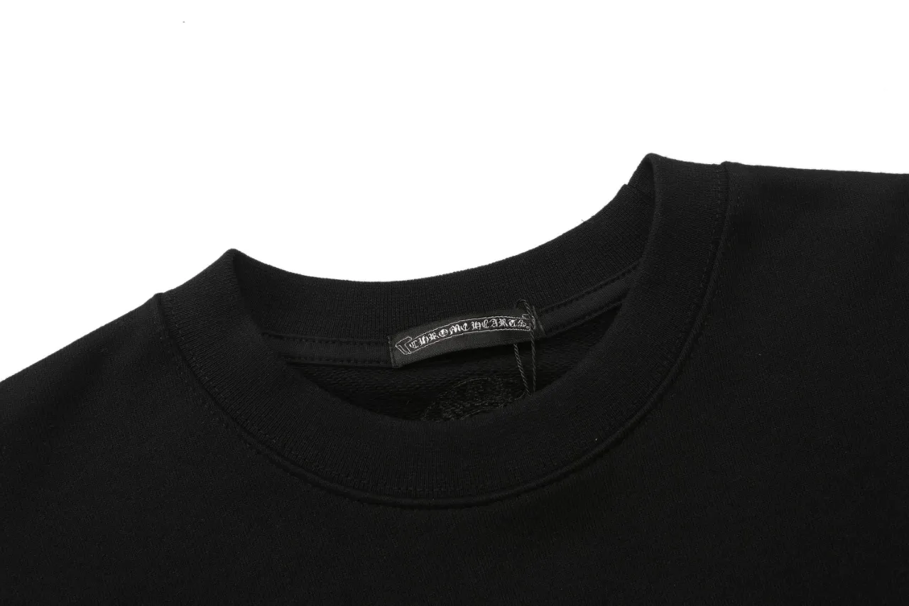 P250 Chrome Hearts Chrome Hearts Sanskrit letters classic print horseshoe flower arm cross sweatshirt Size: SMLXL Color: black white